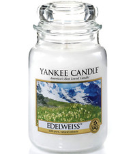 Yankee Candle Retired "EDELWEISS"  Floral Large 22 oz. WHITE LABEL RARE NEW