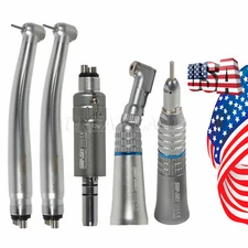 EX 4H Dental Straight Contra Angle Air Motor & 2* High Speed Turbine PANA ACE