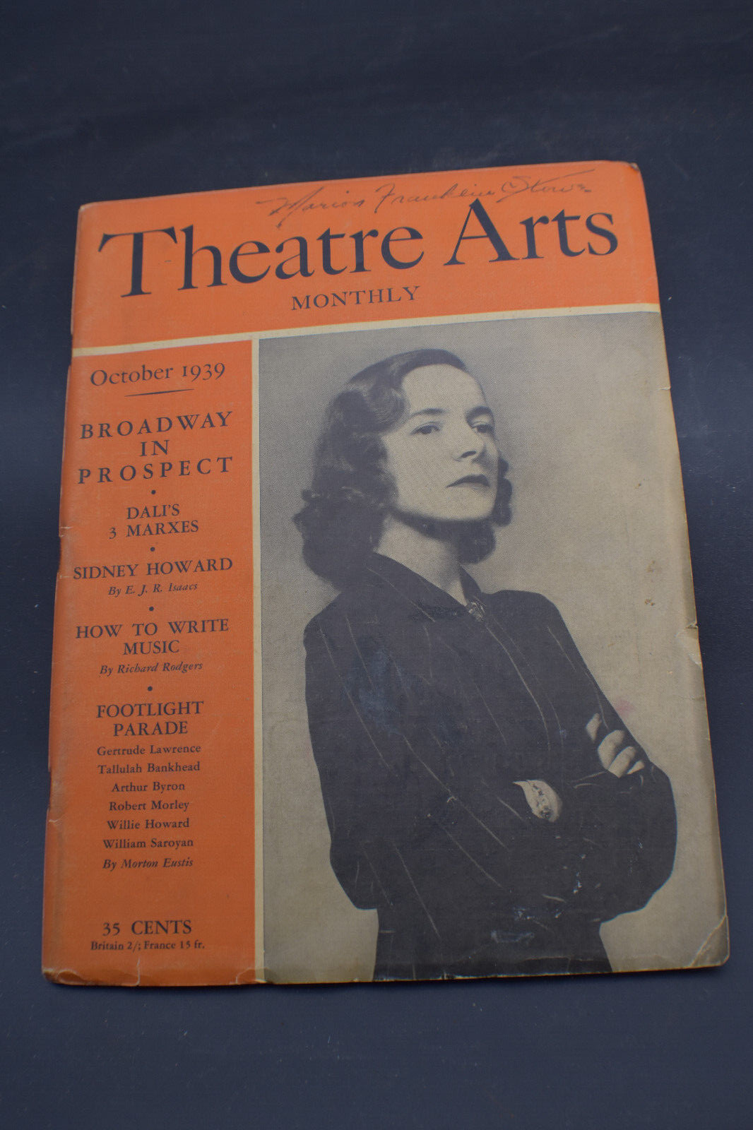 1939 Theatre Arts *S. Dali & Marx Bros*Helen Hayes*MATISSE*G W T Wind*Gielgud*