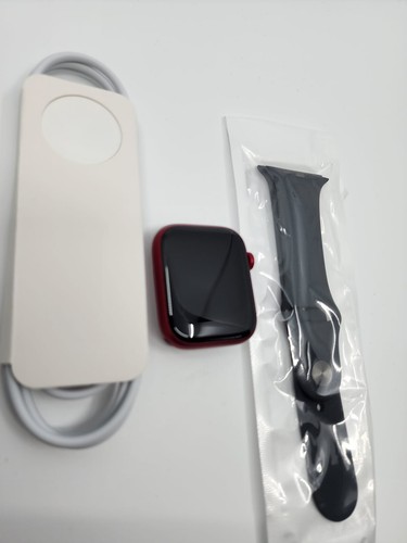 Apple Watch Series 7 45mm RED Aluminum Case with Black Sport Band H009