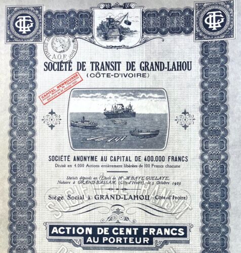 Société de Transit de Grand-Lahou (Wybrzeże Kości Słoniowej) - Zdjęcie 1 z 3