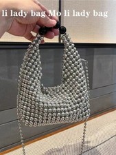 Beads Beading Woven Handmade Hobo Bag Women Handbag Shoulder Crossbody Bag