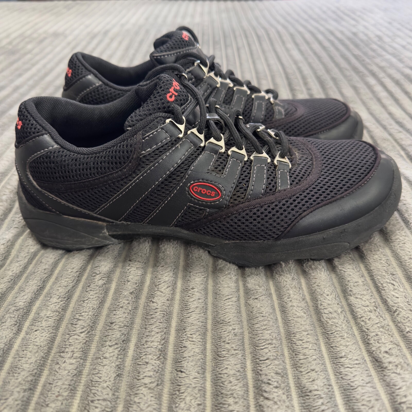 Mens 9 Black Mesh Ozone Athletic Light Weight Soft Spikes