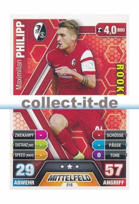 Match Attax Extra 14/15 - 516 - Maximilian PHILIPP- Rookie