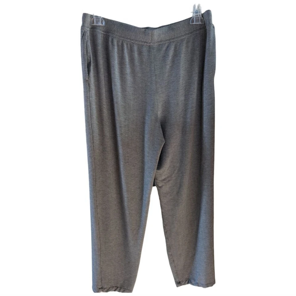 Pijama Lauren Ralph Lauren Etiqueta Negra Gris Espiga Talla Mediana Lujo  Foto 4 de 4