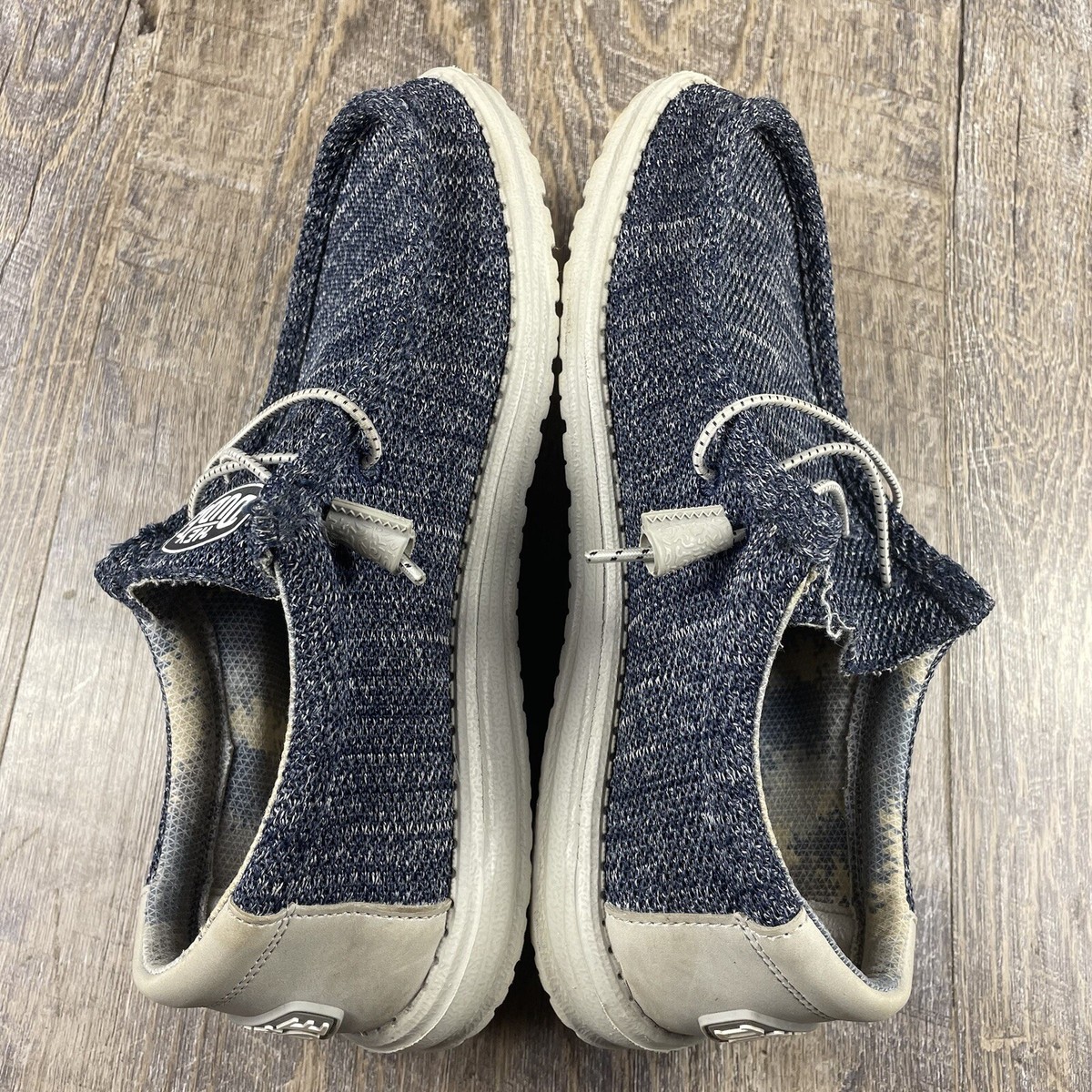 Hey Dude Shoes Mens 8 Blue Moonlit Ocean Wally Sox Loafers 
