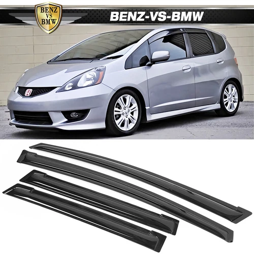 Fits 09-14 Honda Fit GE Hatchback Window Visors 4Pc Set