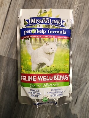Pet Kelp Feline Well-Being 6oz Superfood Powdered Supplement, Organic & Limit...