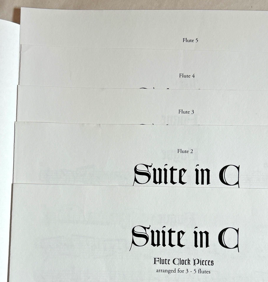 Suite in C (Flute-Clock Pieces) ~ Flute Choir ~ Franz Joseph Hayden - Image 4 of 4