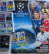 UEFA Champions League TOPPS complete sticker collection NO album 2016 17 PULISIC