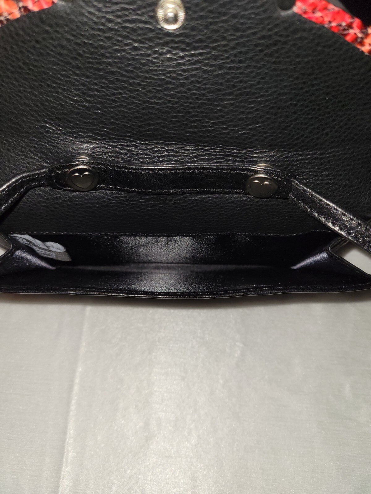 Brighton Red Python Snakeskin Embossed Print Blac… - image 7