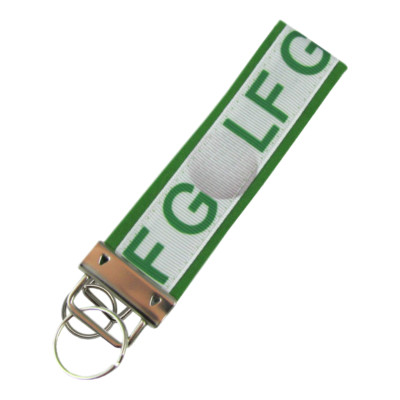 Golf Key Chain, Golfer Key Fob, Fabric Golf Keychain Green Background