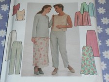 SIMPLICITY 7970 MISSES JACKET-TOP-PANTS SKIRT PATTERN-UNCUT SIZES 10-12-14