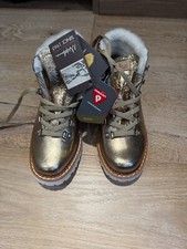 Montelliana Marlena Botas de Senderismo Suelas Doradas Vibrantes NUEVAS $500 Talla 6.5/7US, 37EU