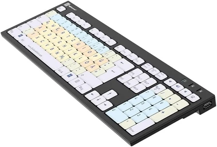 Logickeyboard Dyslexie Legasthenie Nero Tastatur Deutsch, QWERTZ Schwarz | NEU - Bild 4 von 4