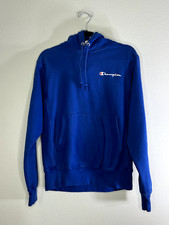 Champion Reverse Weave Hoodie Mens Small Navy Blue Pullover Sweater Vintage Logo