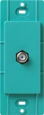 Lutron Satin Colors Coaxial Cable Jack - Turquoise SC-CJ-TQ