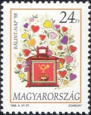 Hungary 1998 Valentine's Day/Hearts/Love/Post Box/Flowers/Animation 1v (hx1125)