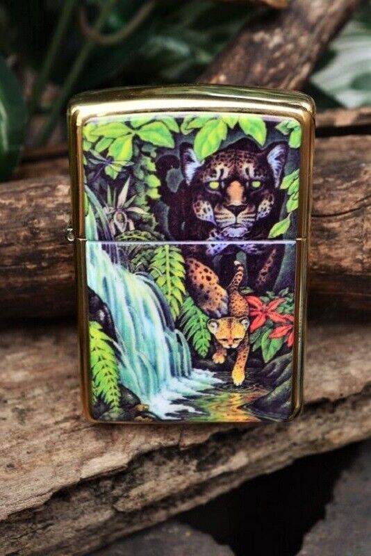 Zippo Lighter Jaguar and Cub at Turtle Falls - Mysteries of Zippo Lighter Jaguar and Cub at Turtle Falls - Mysteries of