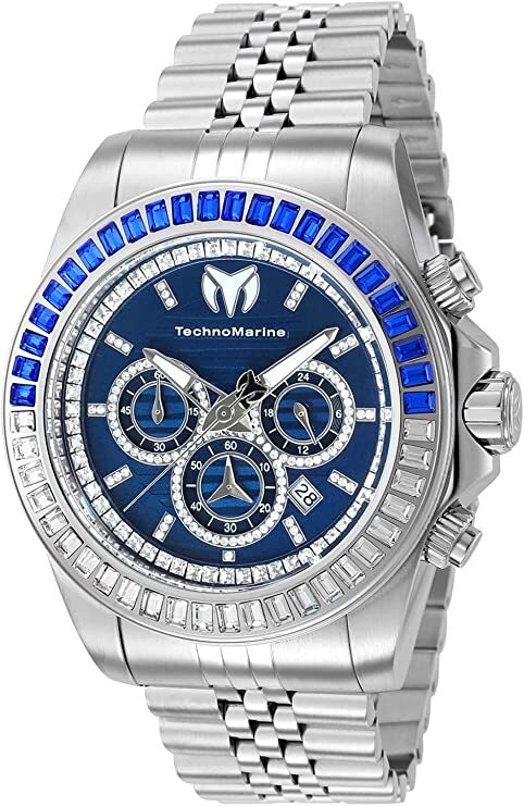TechnoMarine Blue Manta RG and White Ceramic Watch Technomarine Manta Chronograph Quartz Blue Dial Men main image 3