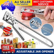 Multifunctional Stainless Steel Jar Opener Adjustable Bottle Lid Beer Gripper AU