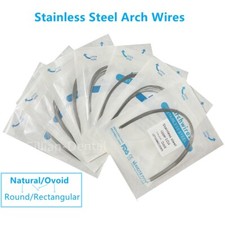 10PCS Fils Arche Orthodontique Dentaire Acier Inoxydable Matériau Ovoïde/Naturel De
