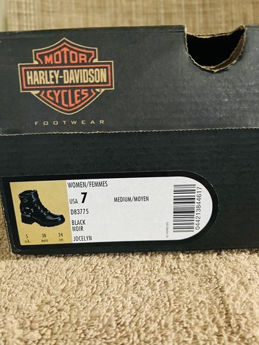 HARLEY-DAVIDSON Women's Size 7 JOCELYN Black Leather Motorcycle Boots D83775 - Picture 5 of 5