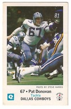1979 Dallas Cowboys Police Pat Donovan RC #67 Kiwanis Club