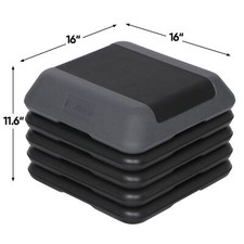 16" x 16" Adjustable Aerobic Step Platform with 4 Risers Extra Risers Workout