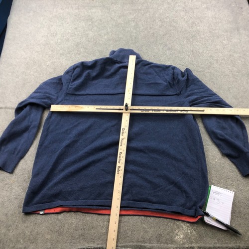 The North Face Sweater Mens 2XL Blue 1/4 Zip Pullover Casual Preppy Knit - Picture 8 of 10