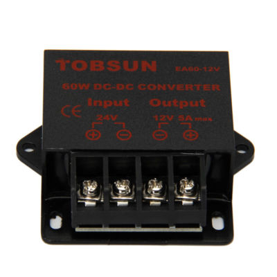 Voltage Regulator DC 24V to DC 12V 5A 60W Power Converter Step Down Buck Reducer