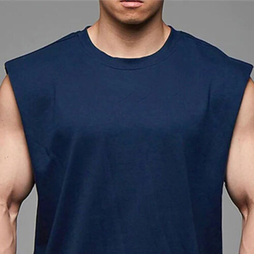 Mens Gym Sport Tank Vest Tops Sleeveless Bodybuilding Fitness Muscle Tee T-shirt - Picture 9 of 23