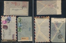 Peru  3  censor covers,one registered, one  meter cover