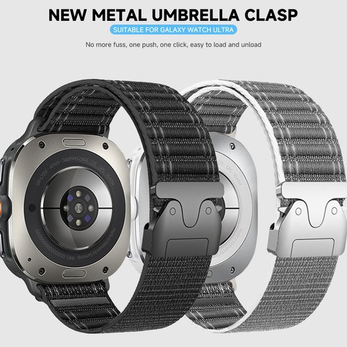 Bracelet sport nylon pour Samsung Galaxy Watch Ultra 2025 bracelet boucle métal - Photo 11 sur 17