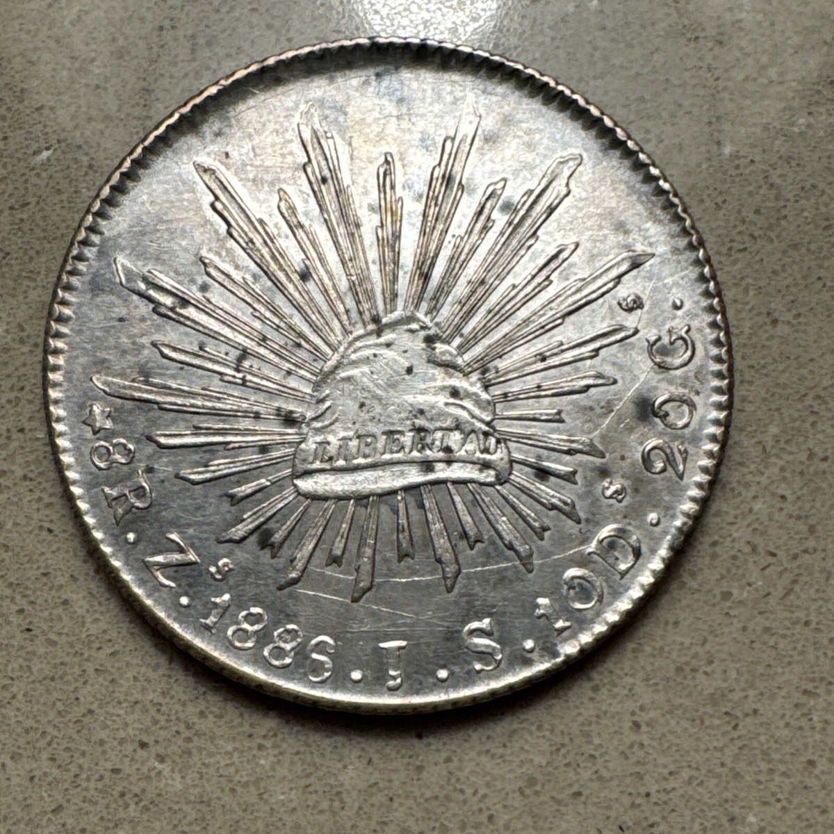 1878-Zs JS メキシコ8レアル銀貨 MEXICO 1886 Zs J S Silver 8 REALES 8R Second Republic | eBay