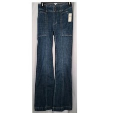 NWT 25 PILCRO HIGH RISE TROUSER BOOTCUT DOUBLE button, faux back pockets....