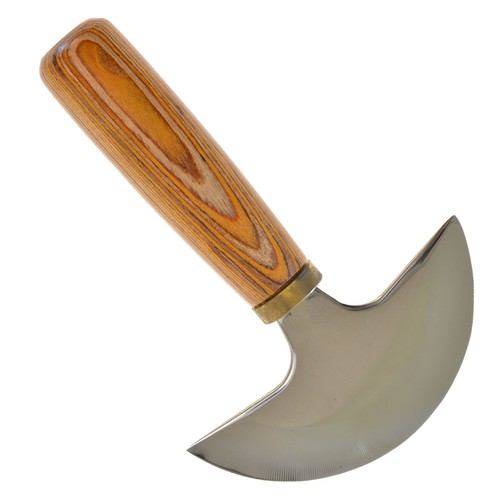 Leathercraft Cutting Tool Leather Skiving Thinning Round Head Knife 103mm - 第 3/5 張圖片