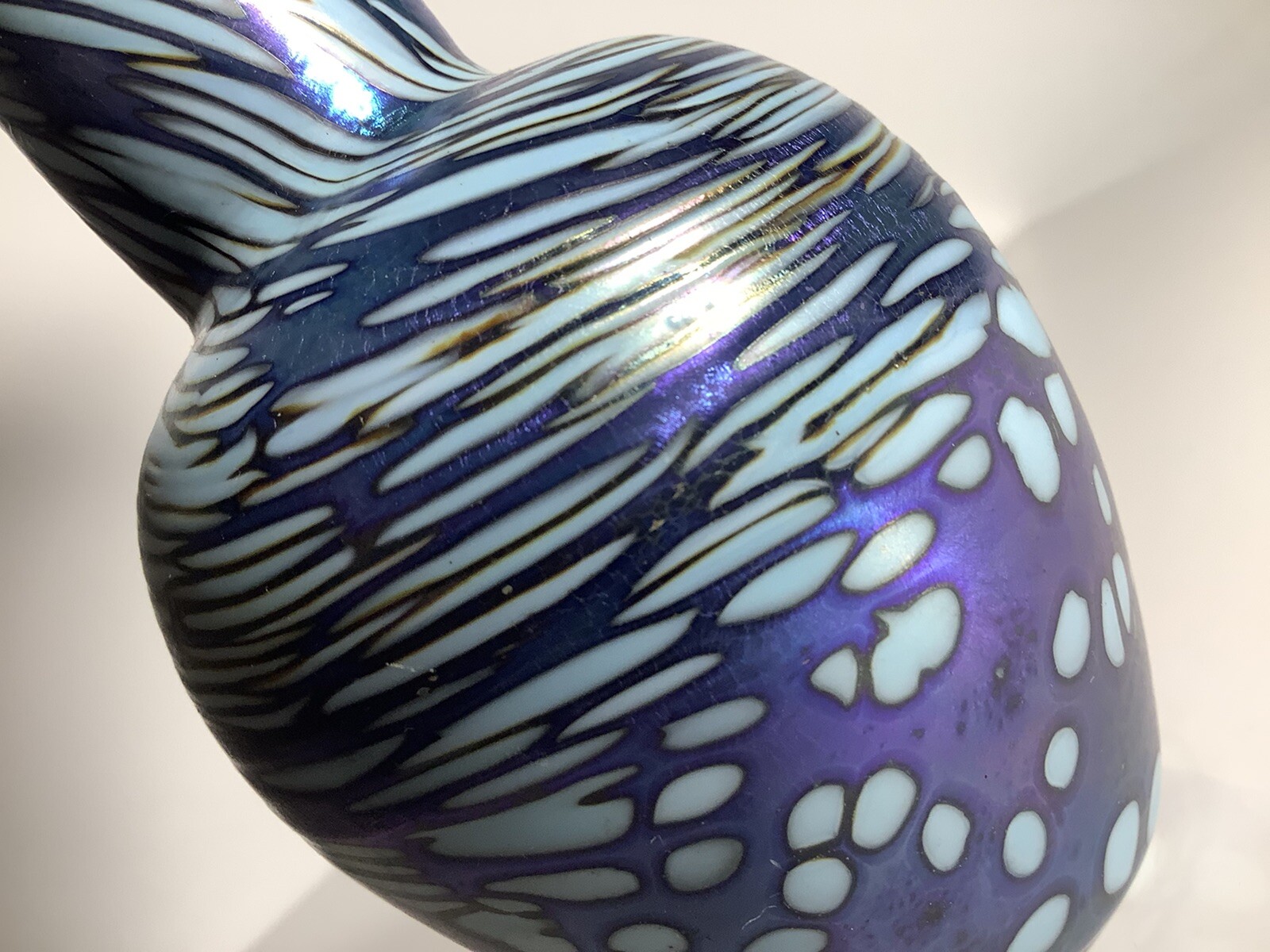 Vintage Colin Heaney Art Glass Vase Cape Byron Hot Glass Studio Signed