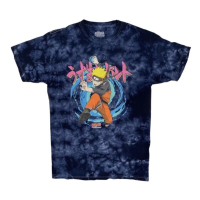 Naruto Shippuden T-Shirt Men's Sz S Short Sleeve Tie Dye Crew Neck