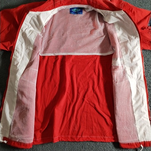Vintage Marine Corps Jacket Mens M Red USMC Windbreaker Embroidered Pocket Lined - Picture 13 of 18
