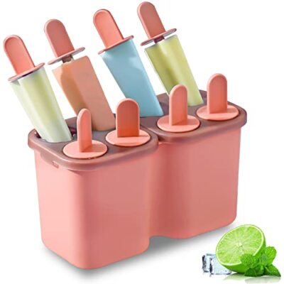Popsicles Molds, 8Pc Ice Pop Mold, Reusable Easy Release Ice Crem Mold ForKids
