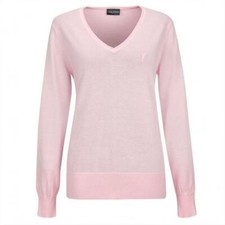 NWT Golfino Ladies ANITA V-Neck PULLOVER 4318021 399 Pink 2 4 6 8 10 12 NEW