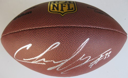 CHRIS IVORY,JAGUARS,JETS,SAINTS,SIGNED,AUTOGRAPHED,NFL DUKE FOOTBALL,COA,PROOF - Picture 2 of 2