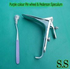 Pederson Vaginal Speculum Large & Perpal Colour Pinwheel Gynecology Instruments