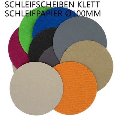 Klett Schleifpapier Ø100mm ohne Loch Exzenter Schleifblätter Schleifscheiben