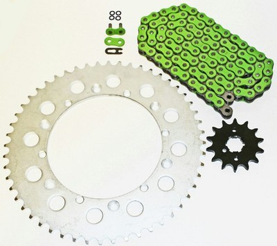 Yamaha 1991-1996 WR250 / 1991-93 YZ250 Green O Ring Chain & Sprocket 13/50 116L