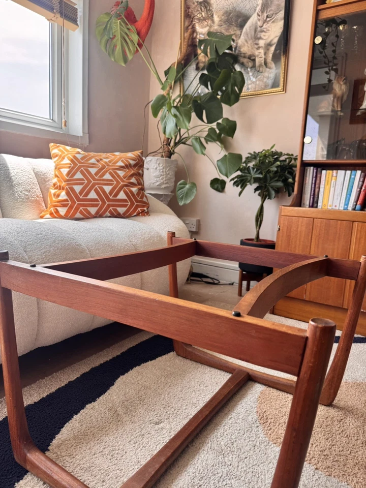 Peter Hvidt Orla Mølgaard-Nielsen France & Son Teak Glass Coffee Table 1960s - Image 4 of 4