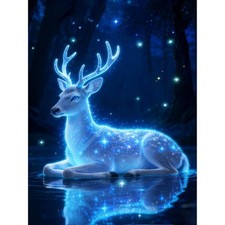 Neon Deer 5D Full Drill Diamond Art Kit for Adults 12 x 16 Inch