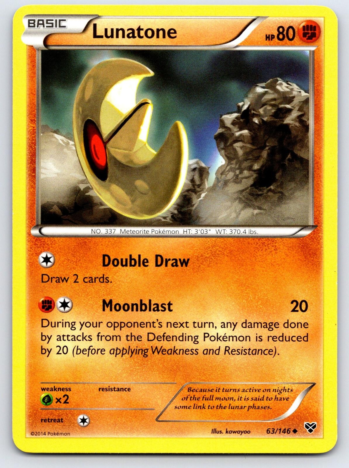 Lunatone 63/146 Uncommon XY Pokemon Lightly Played