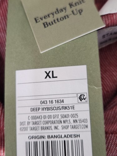 Camicia uomo Goodfellow taglia XL maglia tutti i giorni vestibilità standard bottoni davanti marrone - Foto 8 di 8